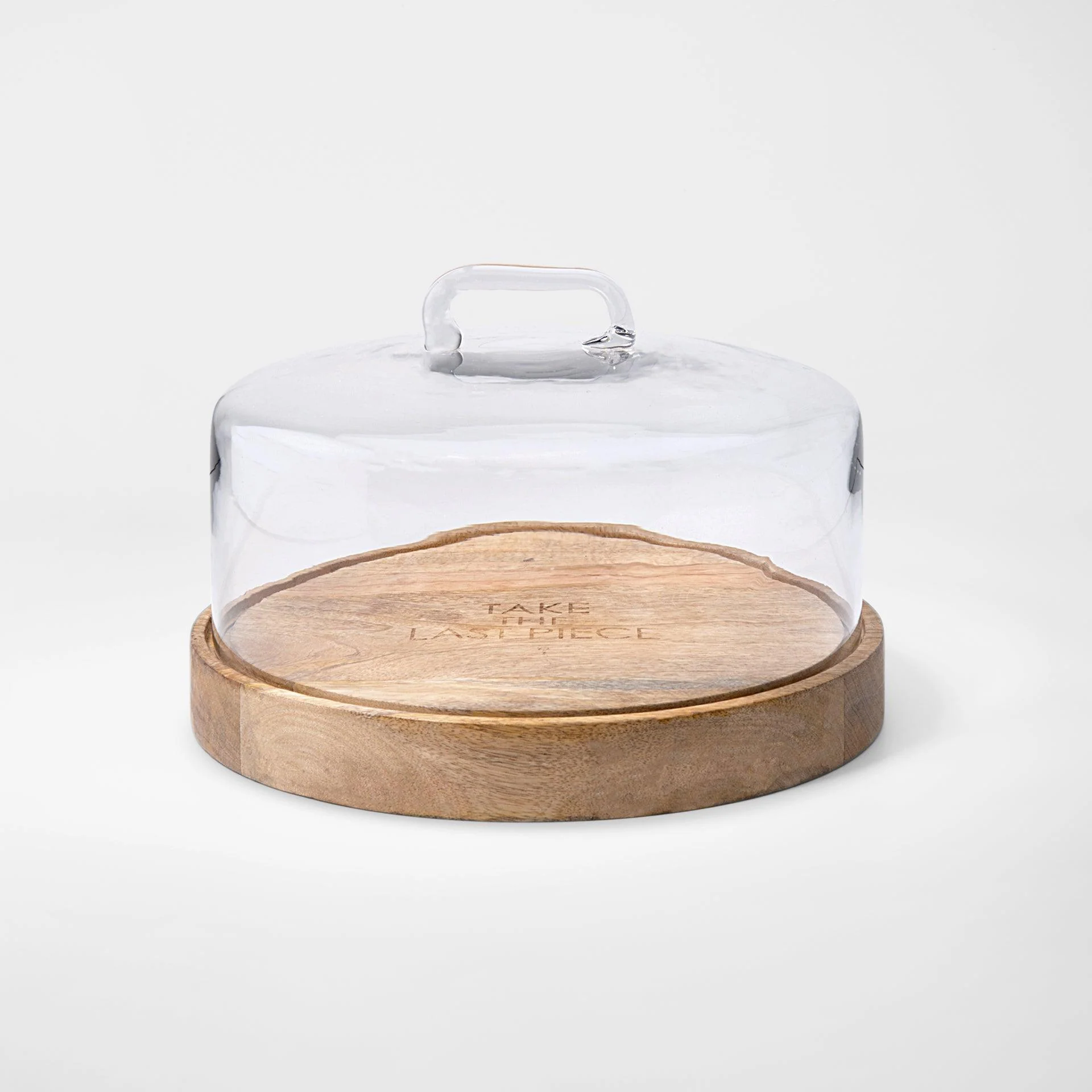 cylindrical glass cloche with wooden base - Image 3
