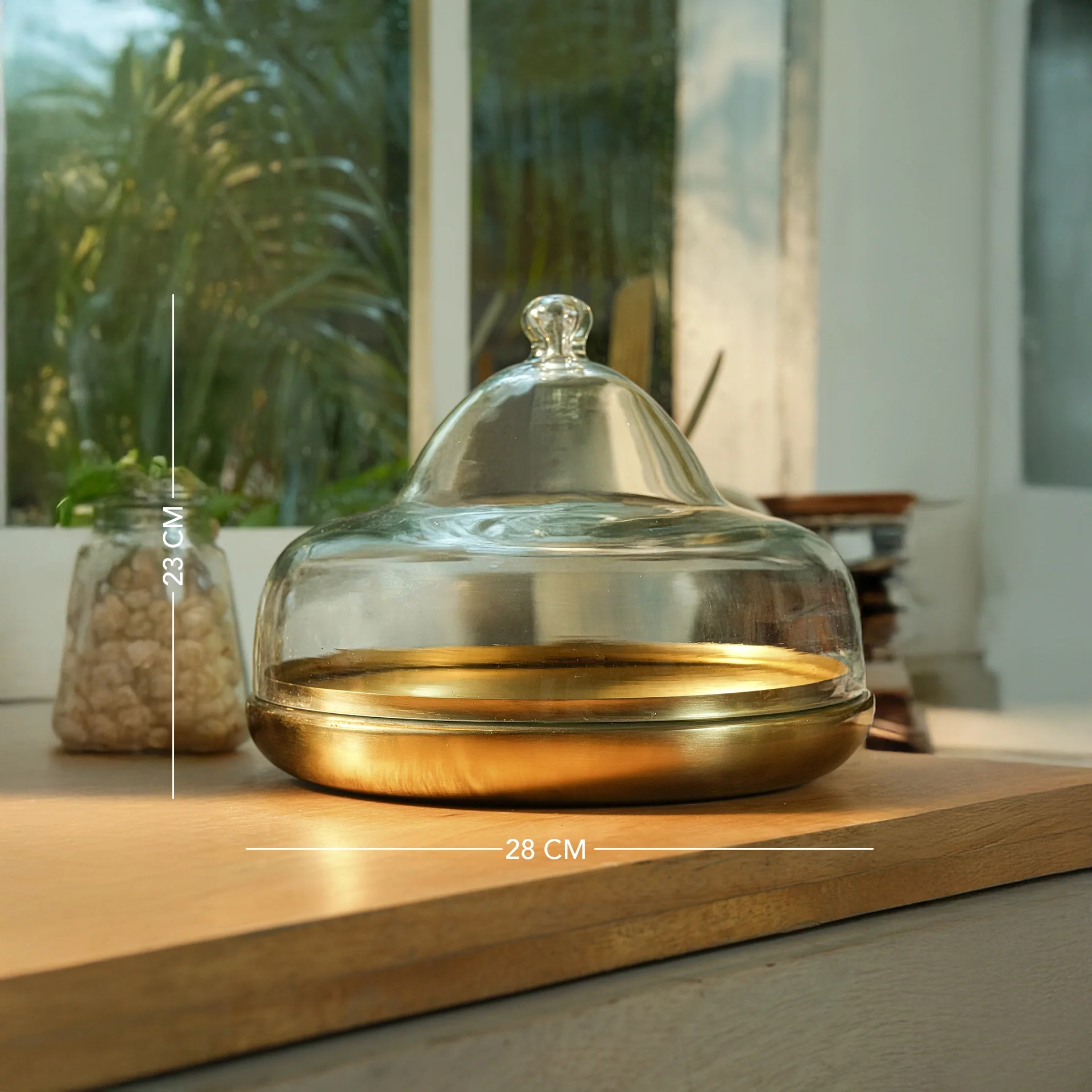 Dome cloche with metal base - large - Image 5