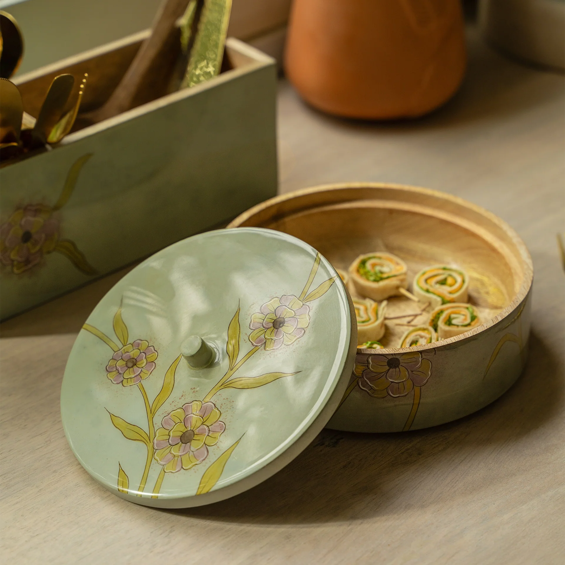 Forever Blooms  Serving Bowl with Lid - Image 3