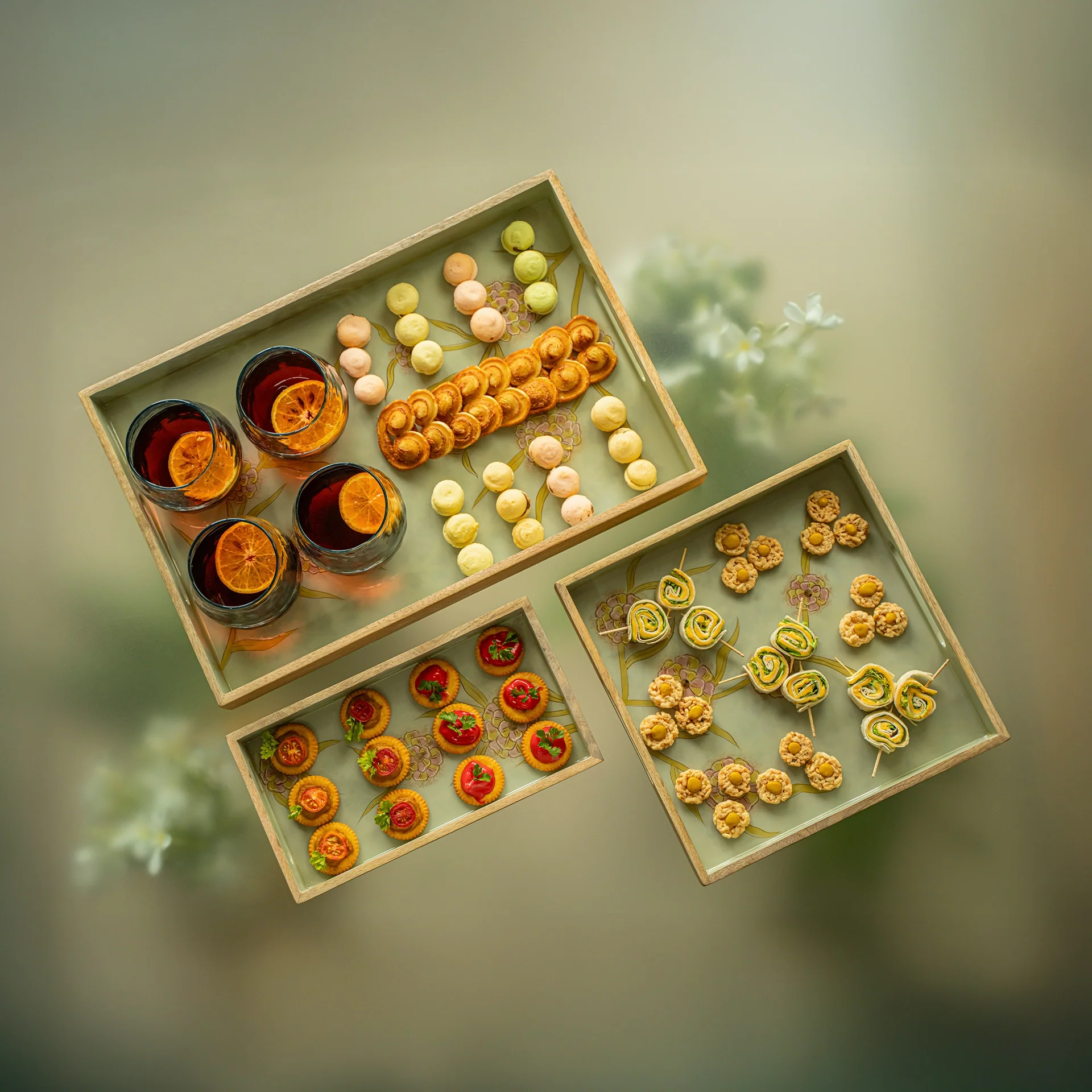 Forever Blooms  Tray Set of 3 - Image 3