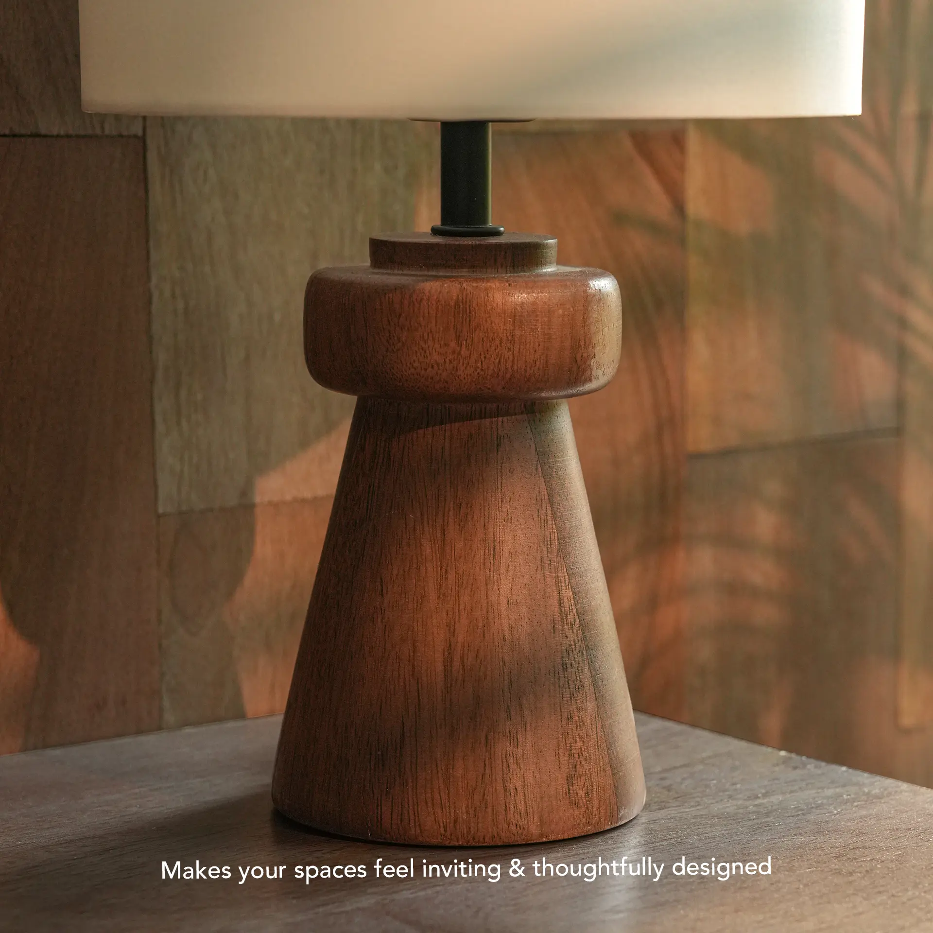 Honeygrain Wooden Table Lamp with Shade - Image 4