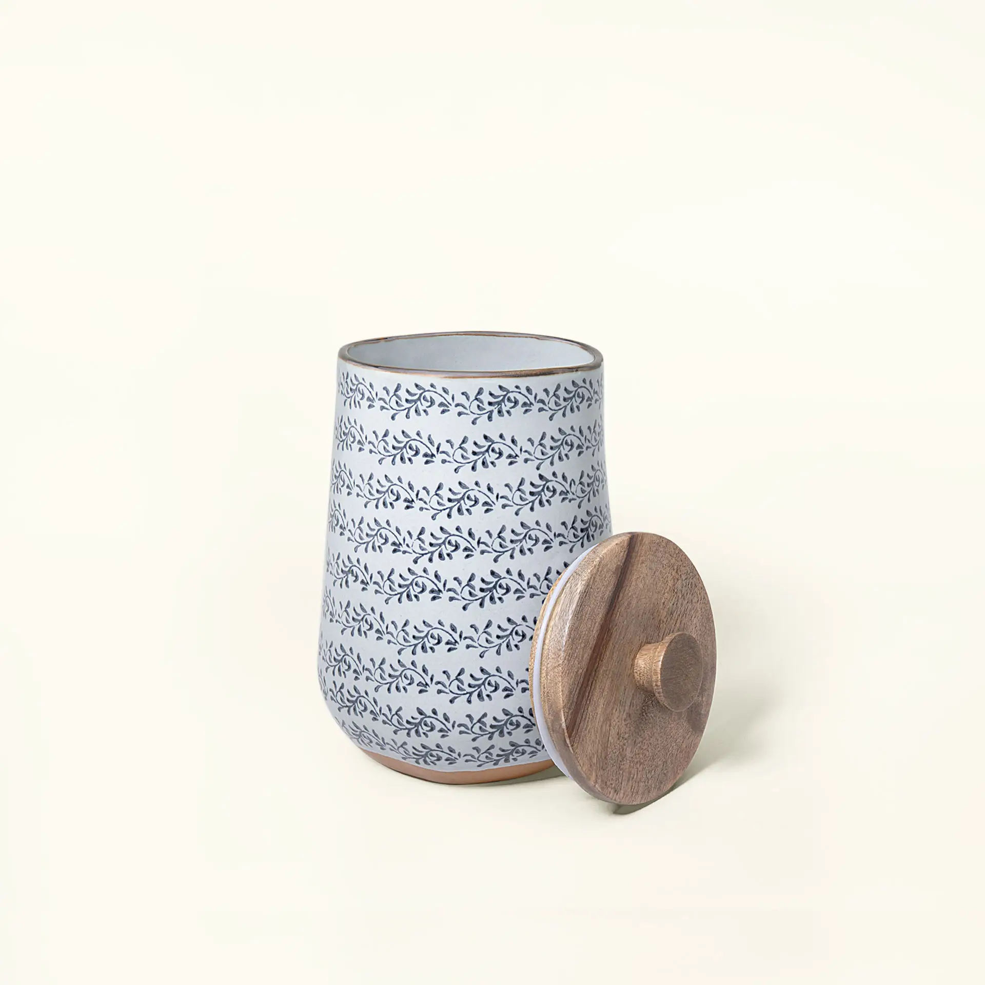 Ocean Hearts Ceramic Jar With Lid - Medium - Image 3